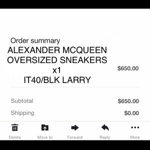 SIZE 40 NEVER WORN ALEXANDER MCQUEEN SNEAKERS